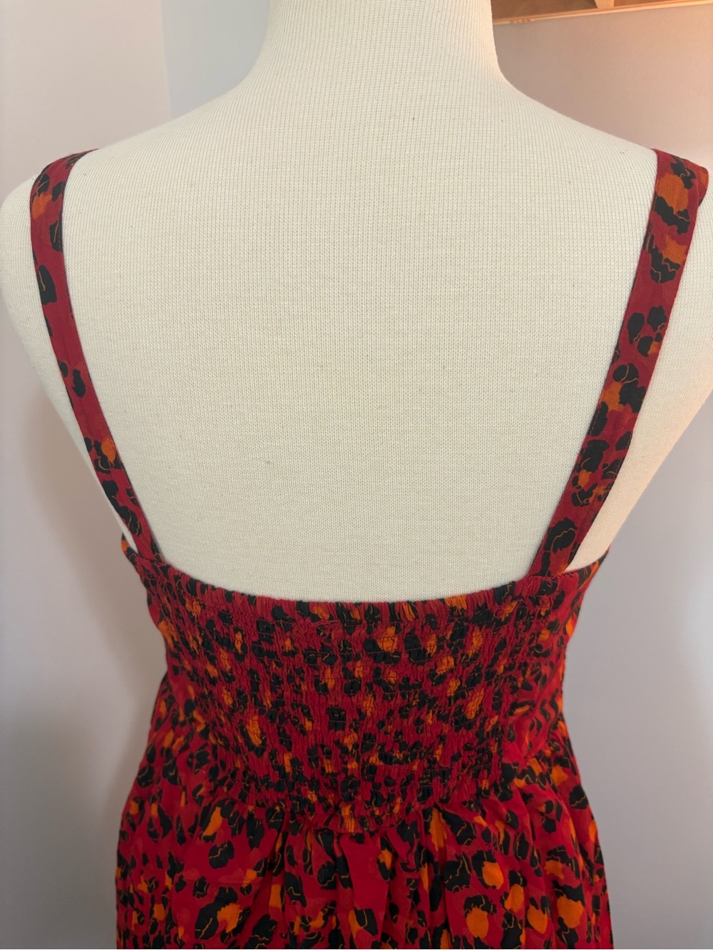 Alya Red and Black Leopard-Print Button Maxi Dress - Picture 6 of 7